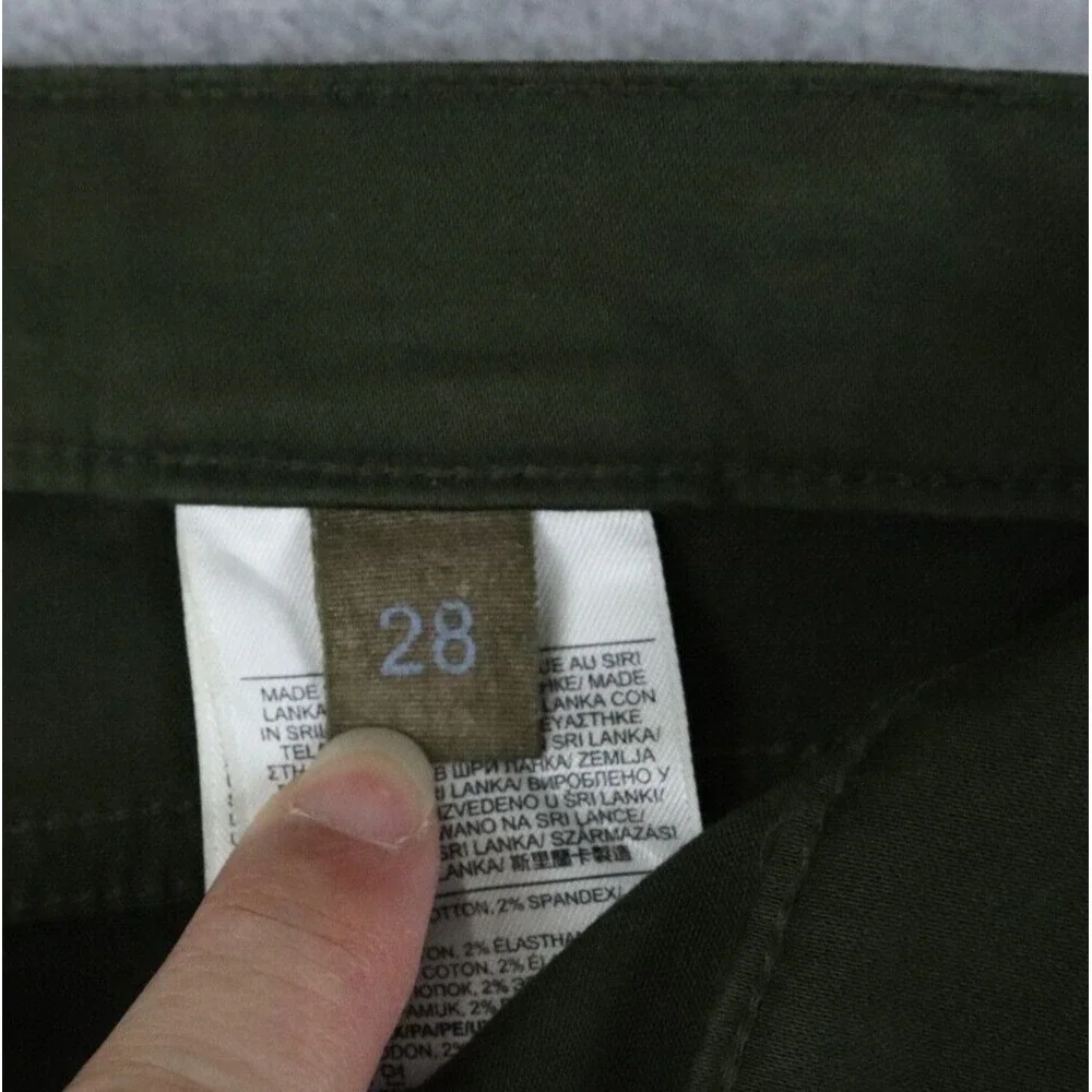 Banana Republic Jeans Mens 28 Skinny Faux Leather 5-Pocket‎ Stretch Flex Green